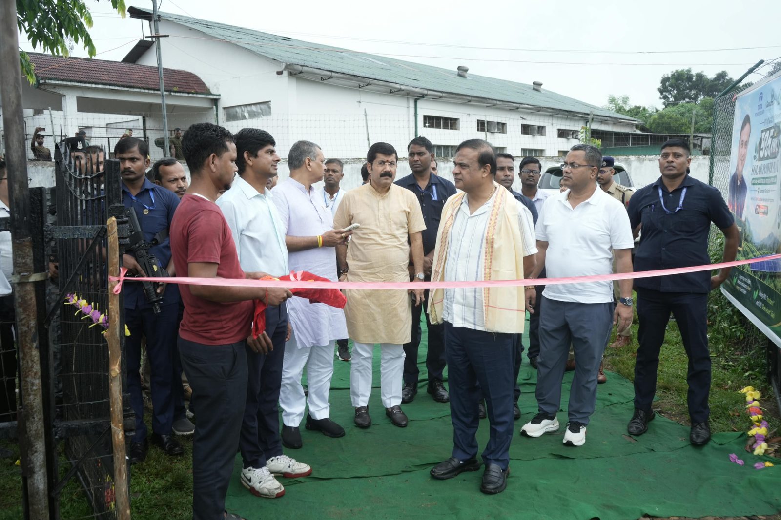Before the ribbon-cutting at the Koomber solar plant; solar work by Arrays Ingenieria (Ingenieria), ex-servicemen-led MSME