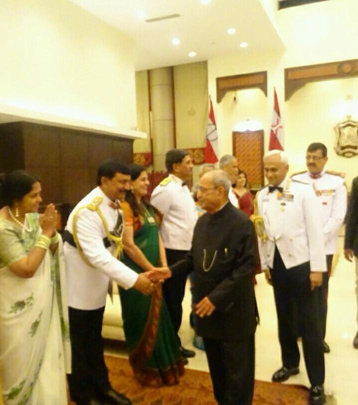 Lt. Gen. A.R. Prasad (Retd) of Arrays Ingenieria being felicitated