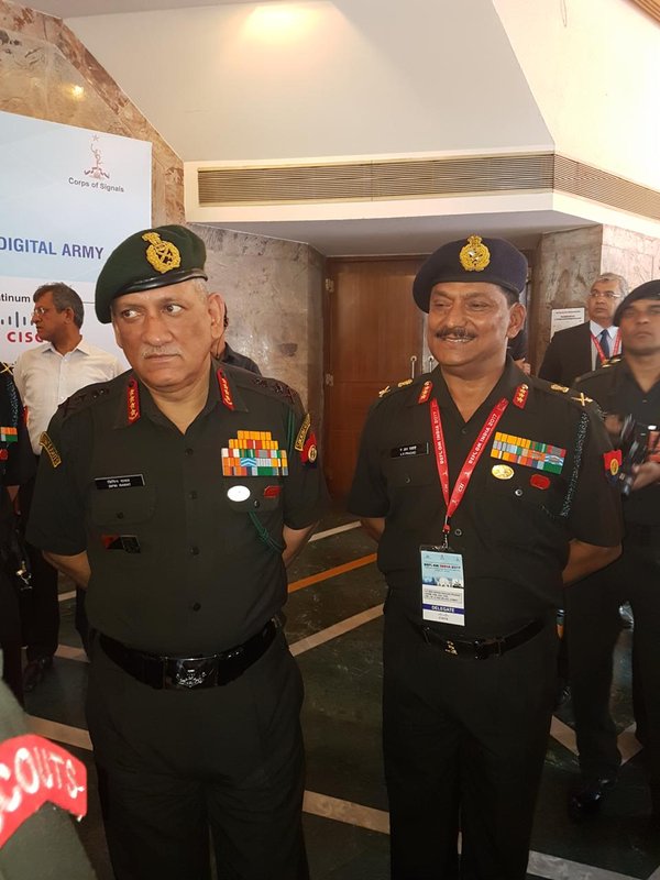 Lt. Gen. A.R. Prasad (Retd) of Arrays Ingenieria with fellow officers